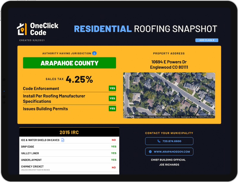 Oneclick code the building code app